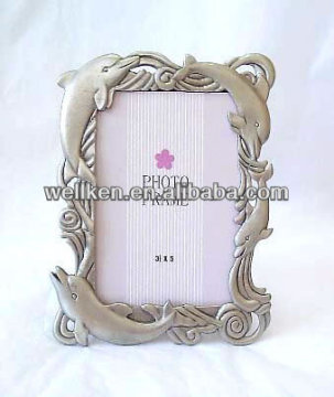 zinc alloy dolphin,tin alloy photo frame,metal frame