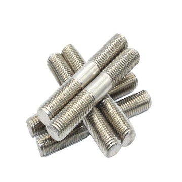 DIN Standard M12x1.25 Stainless Steel Hex Stud Bolts with Plain Finish