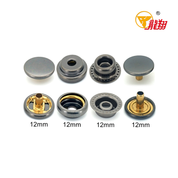 202# Wrapped‑Base 4‑Part Brass Snap Fastener