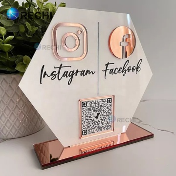 Custom Acrylic QR Code Signage for Business Brand Promotion