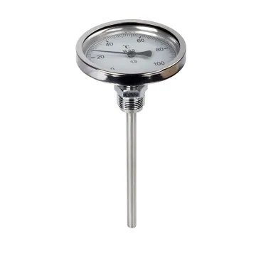 Back Connect Industrial Bimetal Thermometer - Tamperproof Temperature Instrument