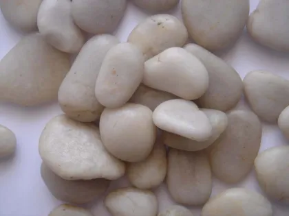 Decorative Snow white Round Pebble Stone