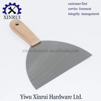 Stainless Steel Putty Knife with Wooden Handle - Professional Hand Tool