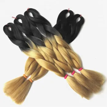 XUCHANG HARMONY ( 8 packs Black + 27# ) stock Best selling 2 tone ombre synthetic braiding hair