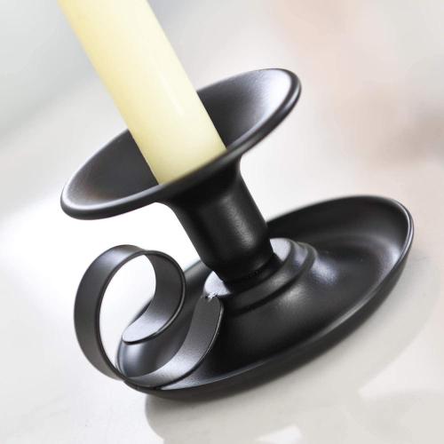  Candle Sticks Holder Set of 2 Simple Black Candlestick Holders Factory