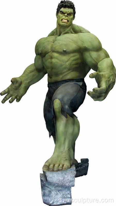 Scultura di pellicola di vita Formato della scultura di Hulk della fibra di vetro