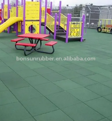 Anti-slip rubber tile