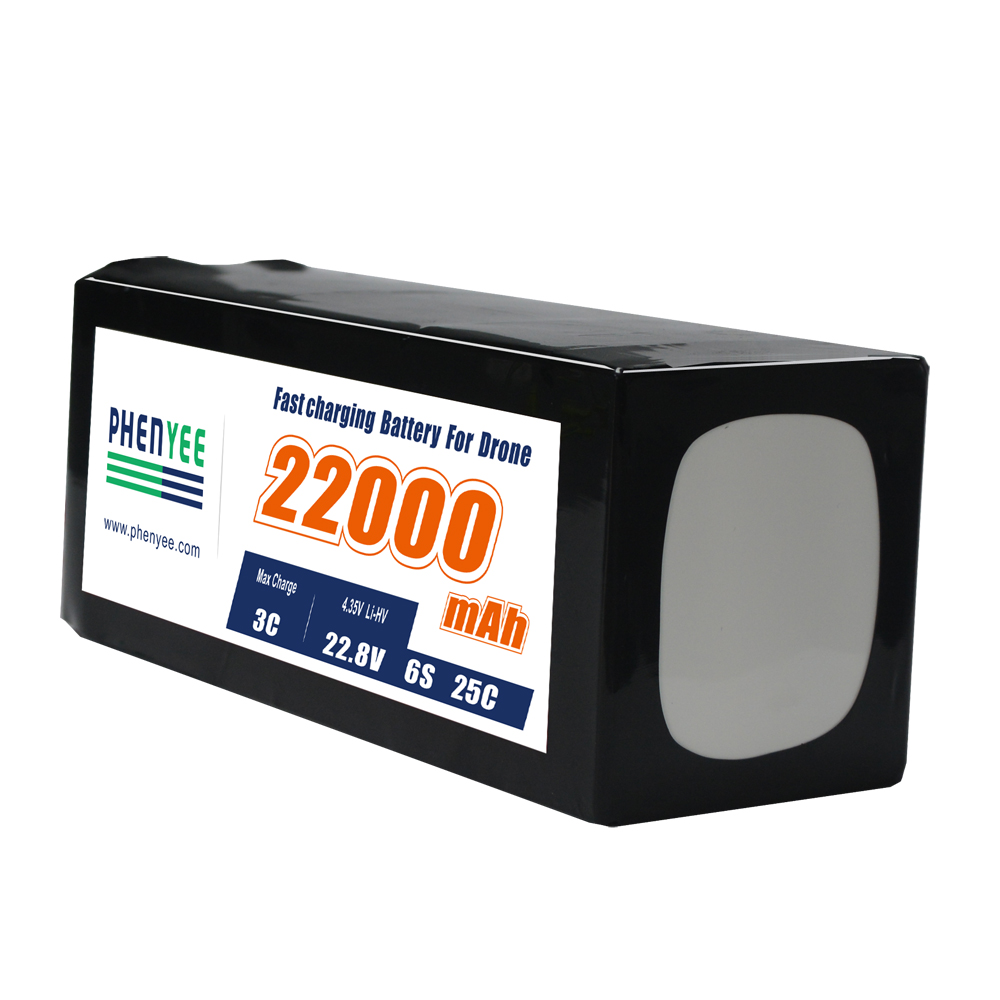 Batteria per droni di ricarica rapida 22000MAH 25C 22,8 V 6s