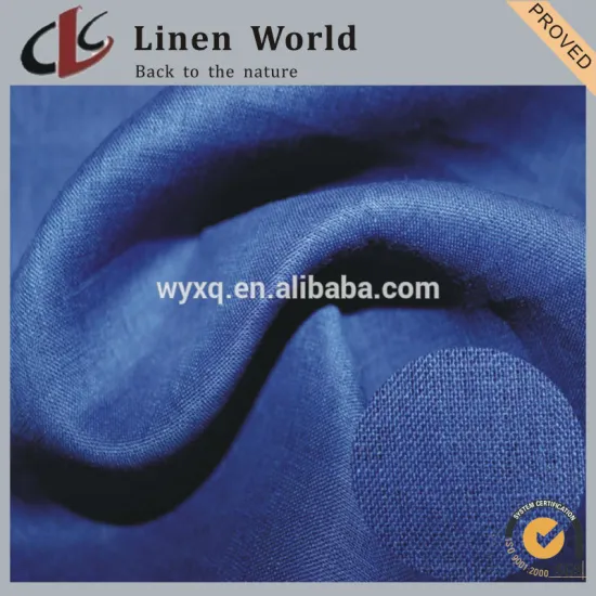 3636 100%Linen 21*21 36*36 Plain Dyed Garment Fabric