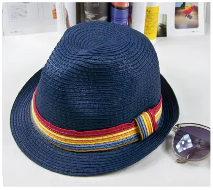 school straw hats , paper straw hats for children , baby straw hats