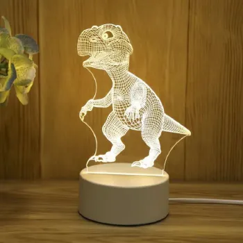 Czinelight 3D Night Light: 7 Colors Acrylic LED Illusion Lamp with USB and 24-Key Remote