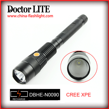 2015 High Power USB Rechargeable and 2*Serial 18650 Battery Aluminum Flashlight