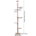 Rascador de torre de escalada para gatos de Sisal de madera, grande, moderno y contemporáneo, plataforma de descanso para condominios de varios niveles
