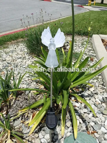 Fiberoptic Angel Solar Garden Stake Light
