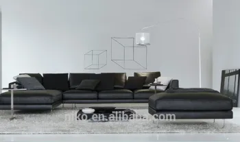 Top Grain Leather Feather sofa solid wood construction living room sofa set