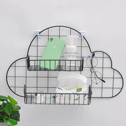 Cloud shelf hanging wall wrought makeup storage decoration