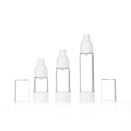China White & Transparent Airless Pump Bottle for Cosmetics Supplier
