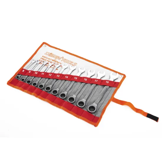 Chrome Vanadium Steel Ratchet Wrench Set in Bag - Best Seller