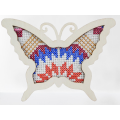 Imán de nevera hecho a mano bordado con mariposas de estilo étnico