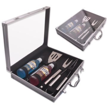 BBQ Tool Set with Clear Perspex Case - 3 Pieces