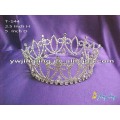 Completo redondo flores coronas coronas de reina de diamantes de imitación para la venta
