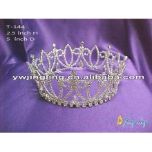 Full Round Flower Crowns Rhinestone Queen Crowns For Sale