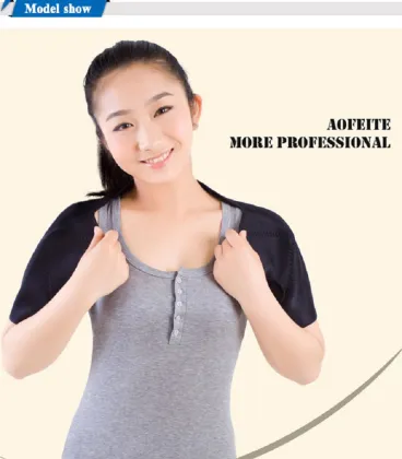 Neck and shoulder massager with heat support