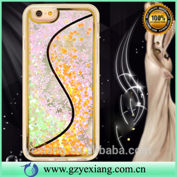 New products 2016 double color quicksand s shape back cover case for Samsung galaxy j2 phone case cover