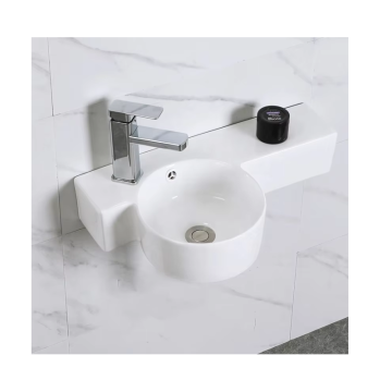 Wiszący ceramiczny prostokątny montowany na ścianie, mały mały do ​​mycia do europejskiego stylu