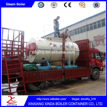 Horizontal Fire Tube 500Kg Saturarated Steam Evaporation Capacity Small Natural Gas Boiler Low Pressure High Temperature