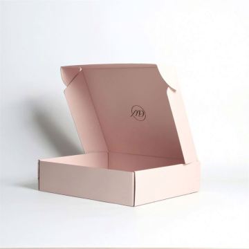 Blush Pink Custom Foil Printing Logo Corrugated Mailer Paper Gift Box Planner Notebook Journal Diary Organizer
