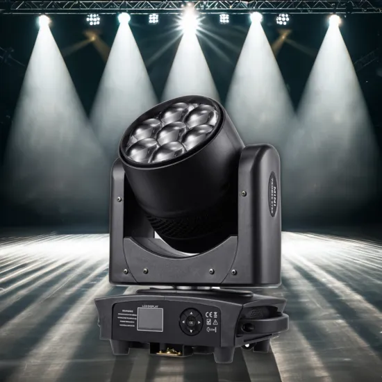 7x40W RGBW LED Moving Head Light with Zoom for Stage, DJ, and Disco Events