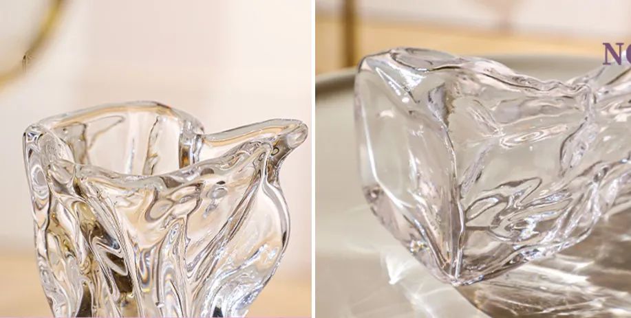 clear glass vase