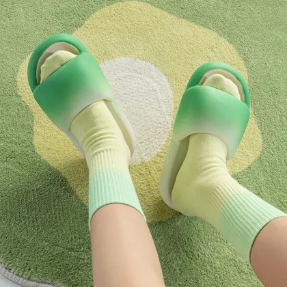 Lady Pillow Beach Sandals EVA Rainbow Slide Slippers