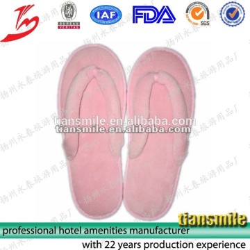 Personalized pink fuzzy flip flop slippers