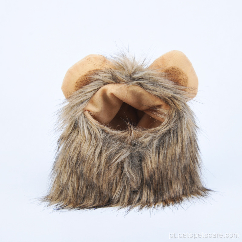 Chapéu de gato vestido de fantasia adorável juba de leão