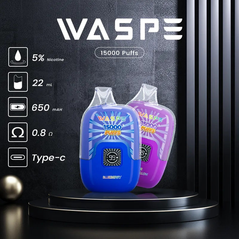 Waspe 15000 Puffs Box Digital Bán buôn Châu Âu