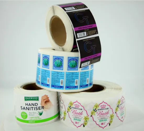 Custom printing Roll Waterproof Adhesive Stickers Labels