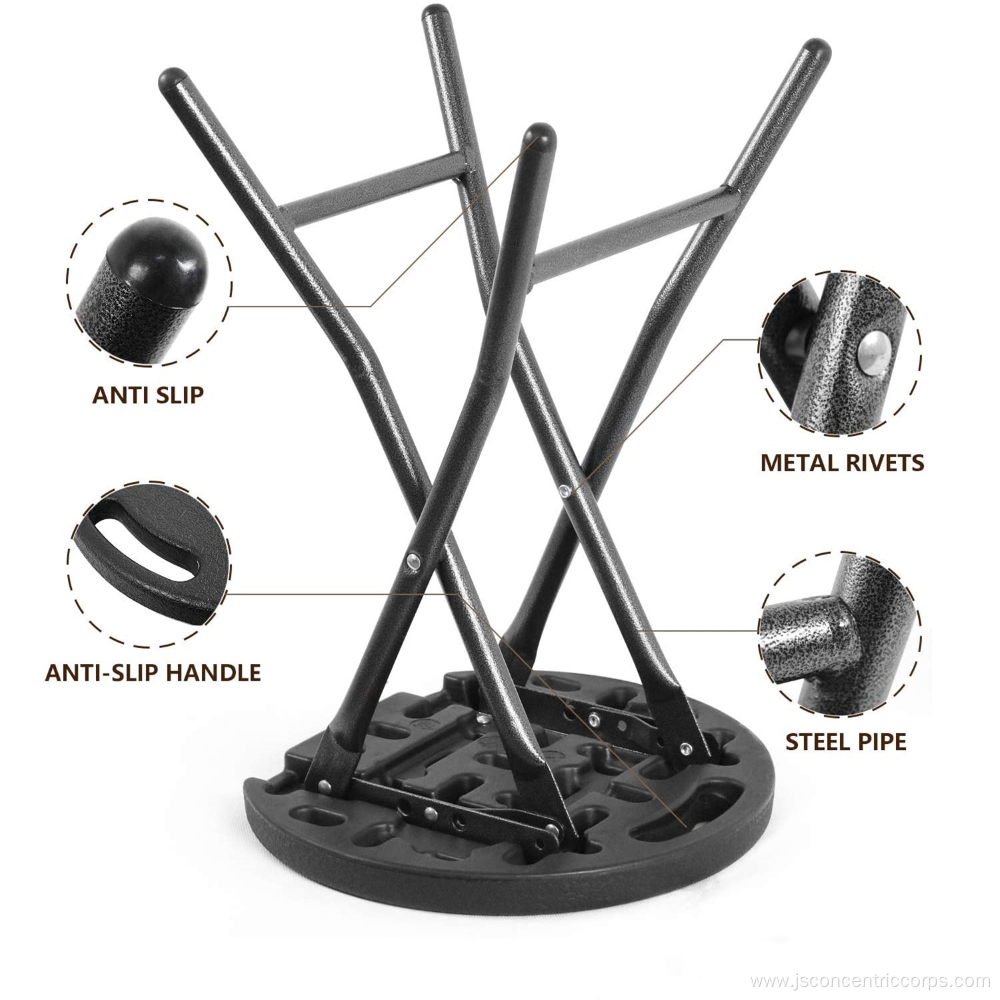 Lightweight metal and plastic foldable stools