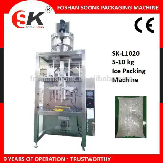 10kg High Speed Ice Cube/Granule/Propcorn/Nuts/Candy Automatic Packing Machine