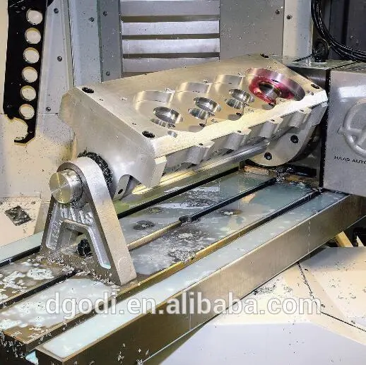5-axis cnc machining aluminum racing car auto engine parts produced by DMG and MAZAK machine