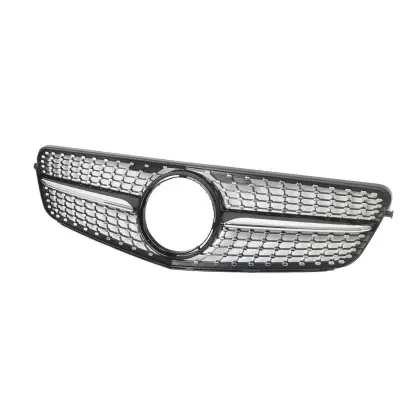 Diamond Grille for Mercedes Benz C CLASS W204 2008-2013 ABS Front Bumper Car Grills