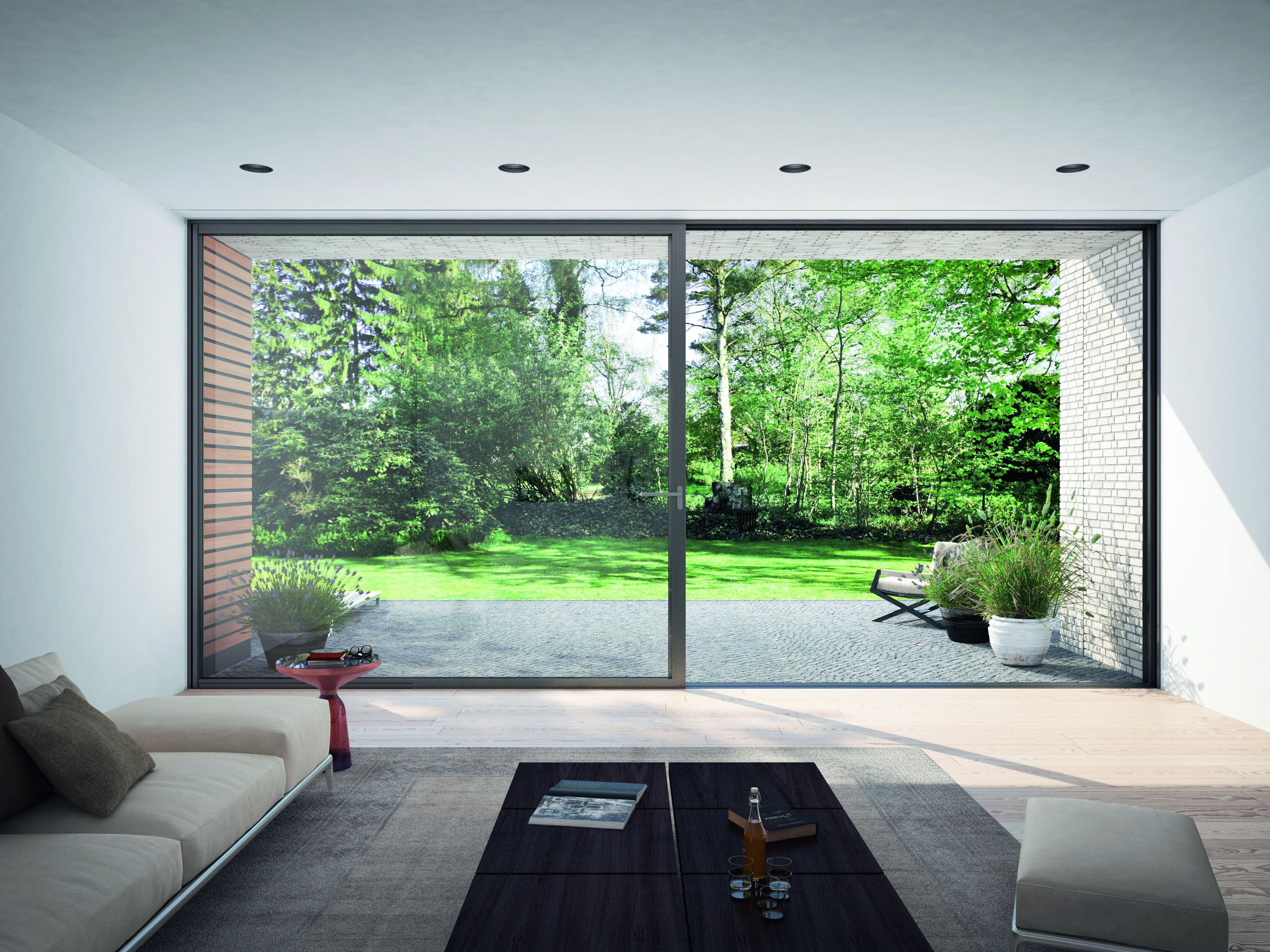 Sliding aluminium glass doors