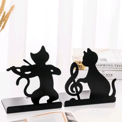 Piano Cat creative Telescopic metal creative bookshelf