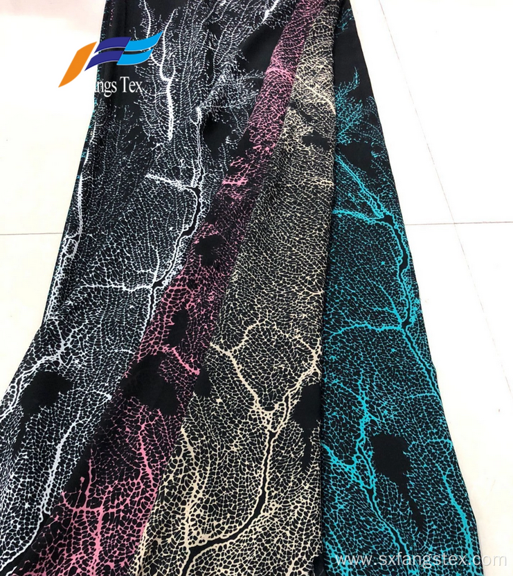 Polyester Digital Printed Black Abaya Veil Clothing Fabrics