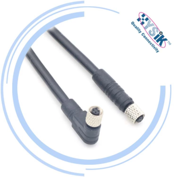IP67 IP68 Waterproof M5 Aviation connector 3 4 pin m5 male female molded cable