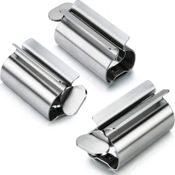 Bathroom Accessories Set Stainless Steel Toothpaste Squeezer Rolling Toothpaste Dispenser Tooth Paste Dispenser Storage Rack