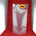 Custom different size transparent stand up spout pouch