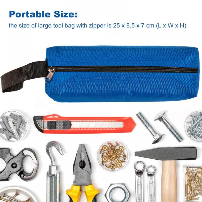 Organizador de bolsas de bolsas de herramientas pequeñas con cremallera