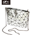 Geometric water drop chain bags PU clutch bag